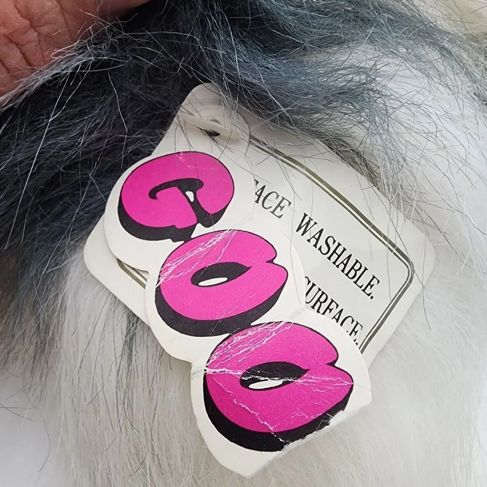 Vintage SHEEP DOG‎ Ganz Heritage Collection GOOGLES White Gray Plush 16